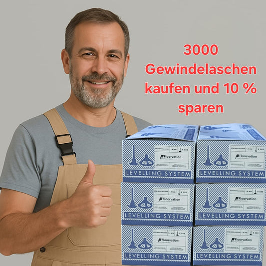 3000 MB-Leveling Gewindelaschen 1,8 mm – Profi Vorrat, Fliesenverlegung, 10 % Rabatt