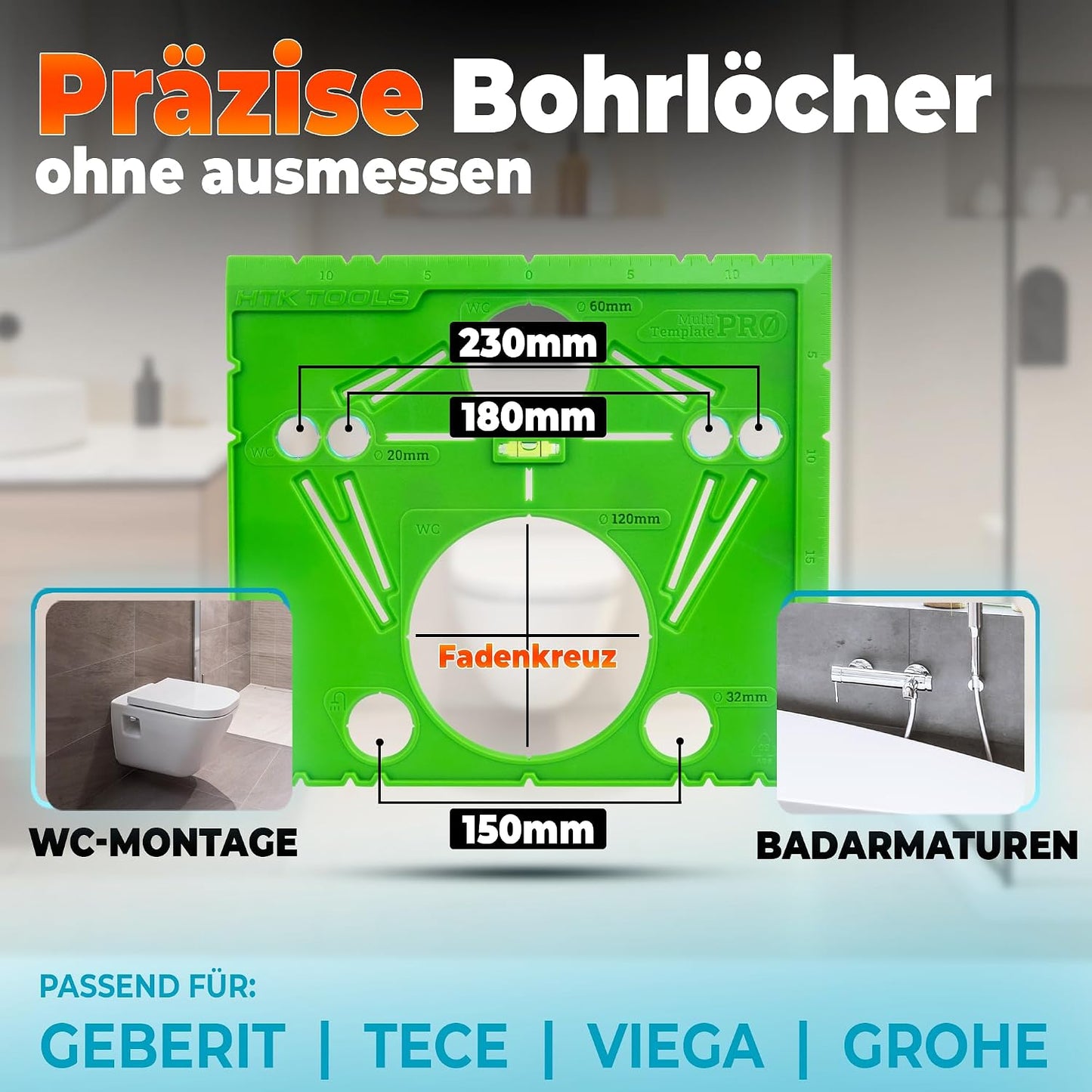 Anzeichenschablone Wand-WC