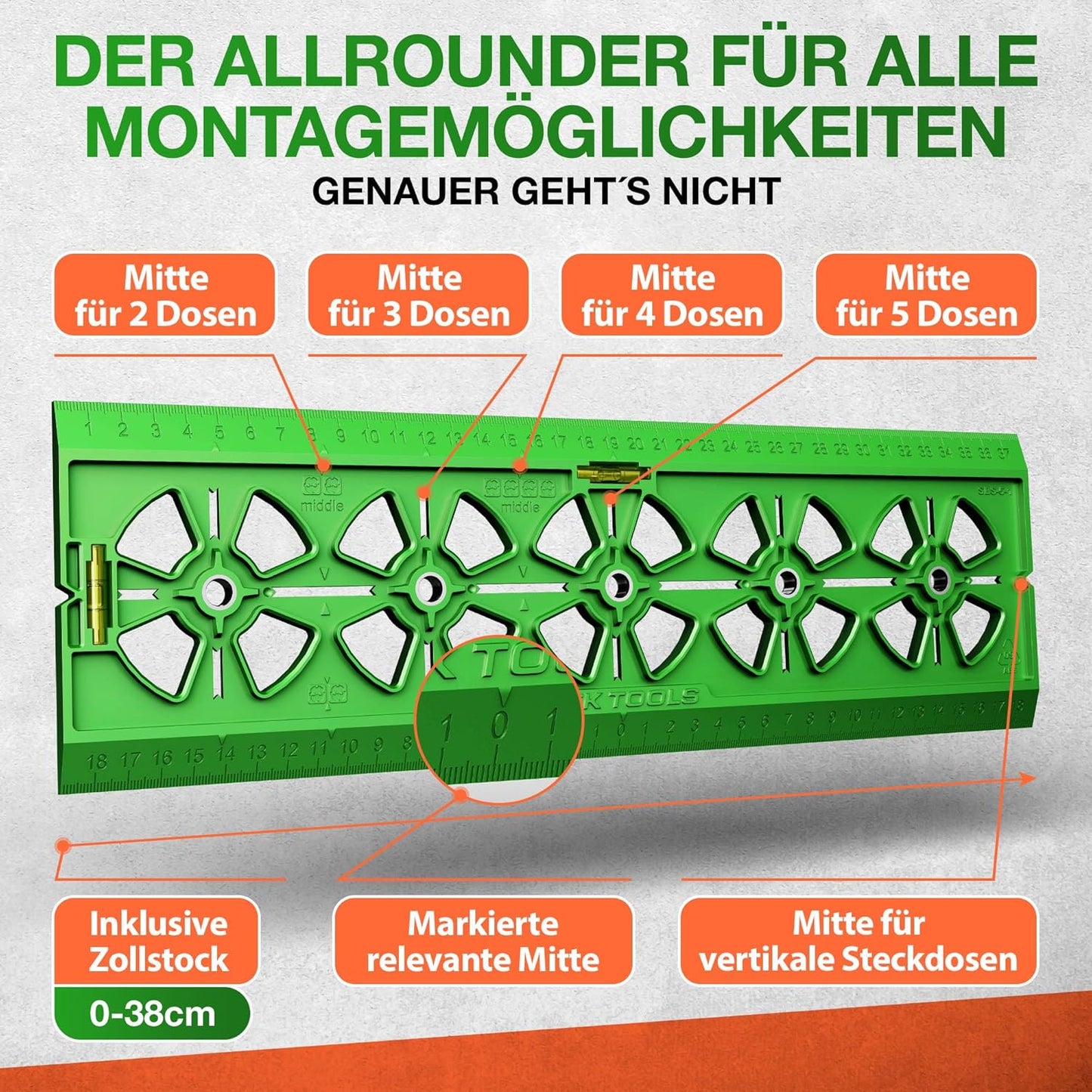 Bohrschablone Steckdose