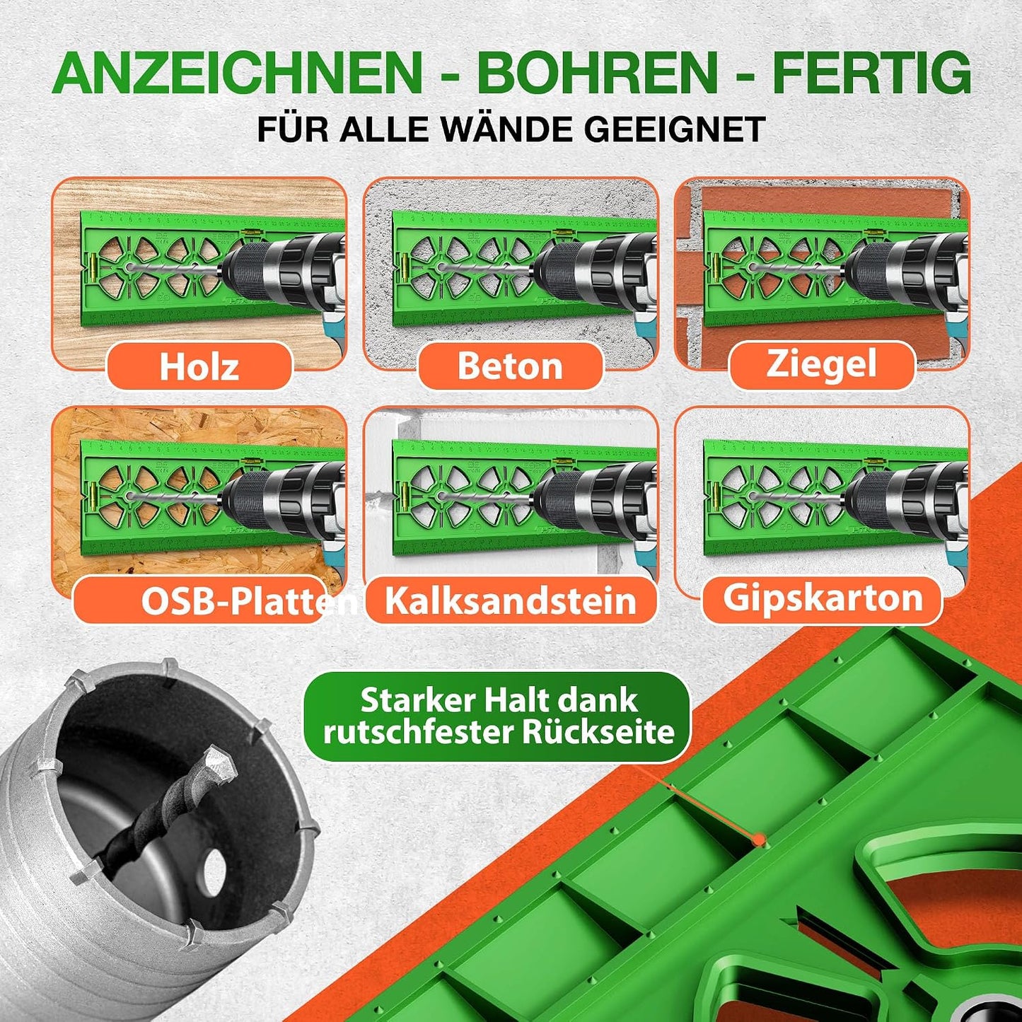 Bohrschablone Steckdose